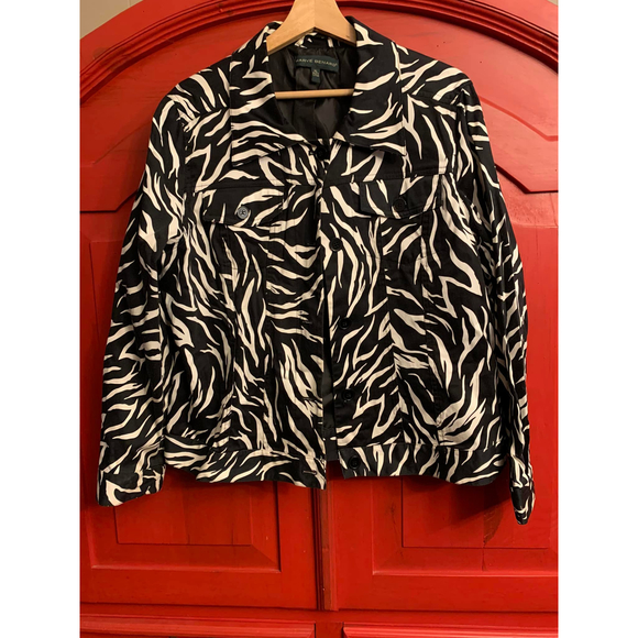 Harve Benard  NWOT Women's Jacket Blazer Zebra Print Size XL Extra Large - Picture 1 of 2